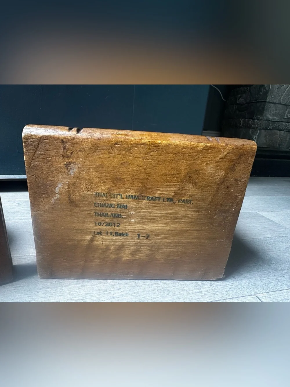 Vintage Solid Wood Baseball Football Sports Book Ends Made In Thailand Decor - Picture 6 of 8